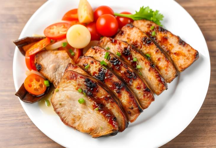 Flavorful Grilled Pork with Vegetable Salad